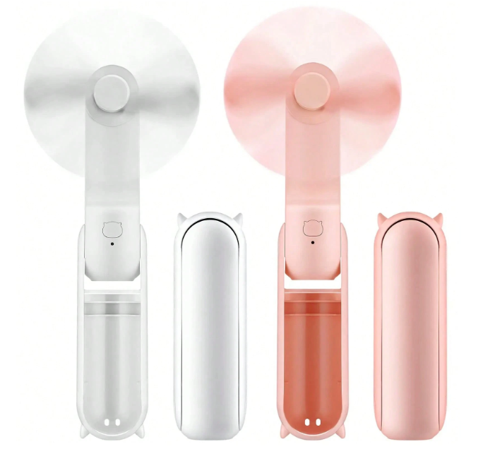 Lunvail ™ bærbar mini USB genopladelig håndholdt fan-3-trins, sammenfoldelig og rejse-klar
