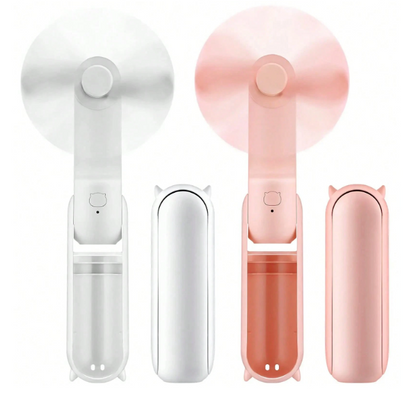 Lunvail ™ bærbar mini USB genopladelig håndholdt fan-3-trins, sammenfoldelig og rejse-klar