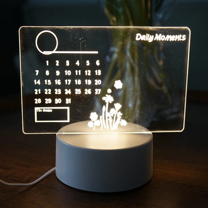 📝 Kreativ LED-nattlampe for meldingstavle – Skriv, lys opp og nyt!