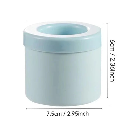 Silicone Ice Cube Mold Round Ice Bucket | Space-Saving Portable Ice Maker for Cocktails & Summer Drinks