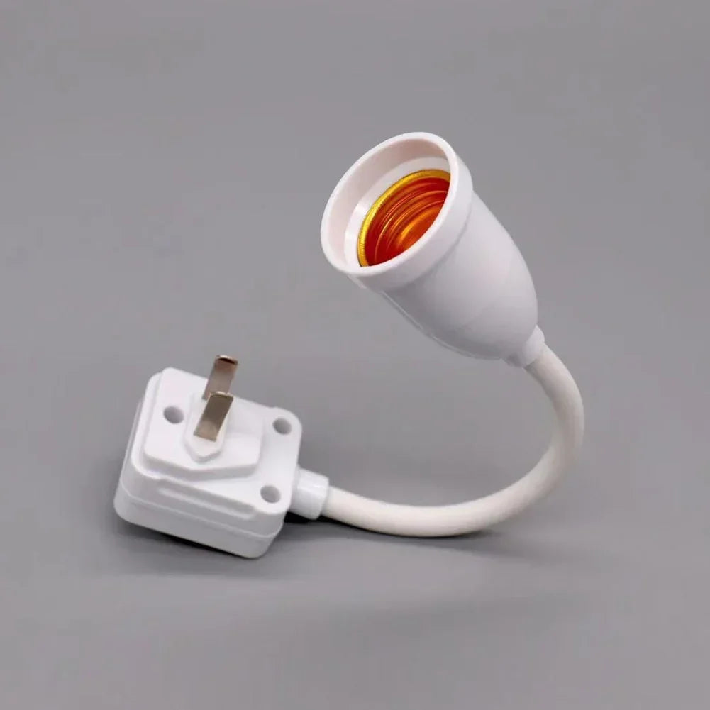 E27 Plug-in LED Light Socket dengan Switch-360 ° Pemegang lampu berputar untuk Penggunaan Dinding & Outlet | Palam EU/AS