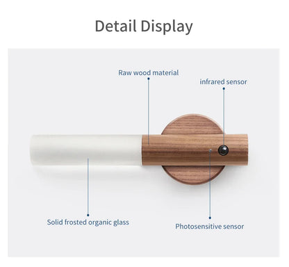 <tc><tc>Lunvail</tc></tc>™ Luce notturna a LED con sensore di movimento – Lampada da parete bianca calda, ricaricabile e magnetica per camera da letto, scale e corridoi
