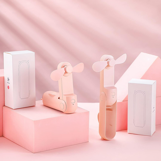 Lunvail ™ bærbar mini USB genopladelig håndholdt fan-3-trins, sammenfoldelig og rejse-klar