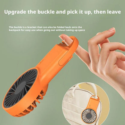 🌬️ Mini bærbar USB -køleventilator med kroge - genopladelig og kraftfuld